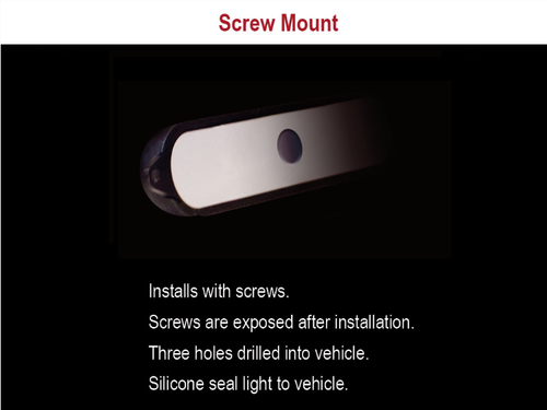 SoundOff Signal mPOWER Fascia 3 Screw Mount LED Light Head, 4, 8, or 12-LED